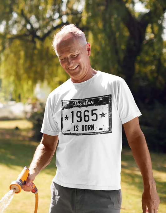 The Star 1965 is Born Men's T-shirt White Birthday Gift 00453