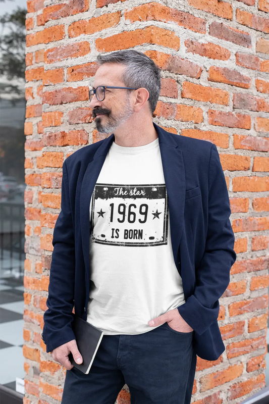 The Star 1969 is Born Men's T-shirt White Birthday Gift 00453