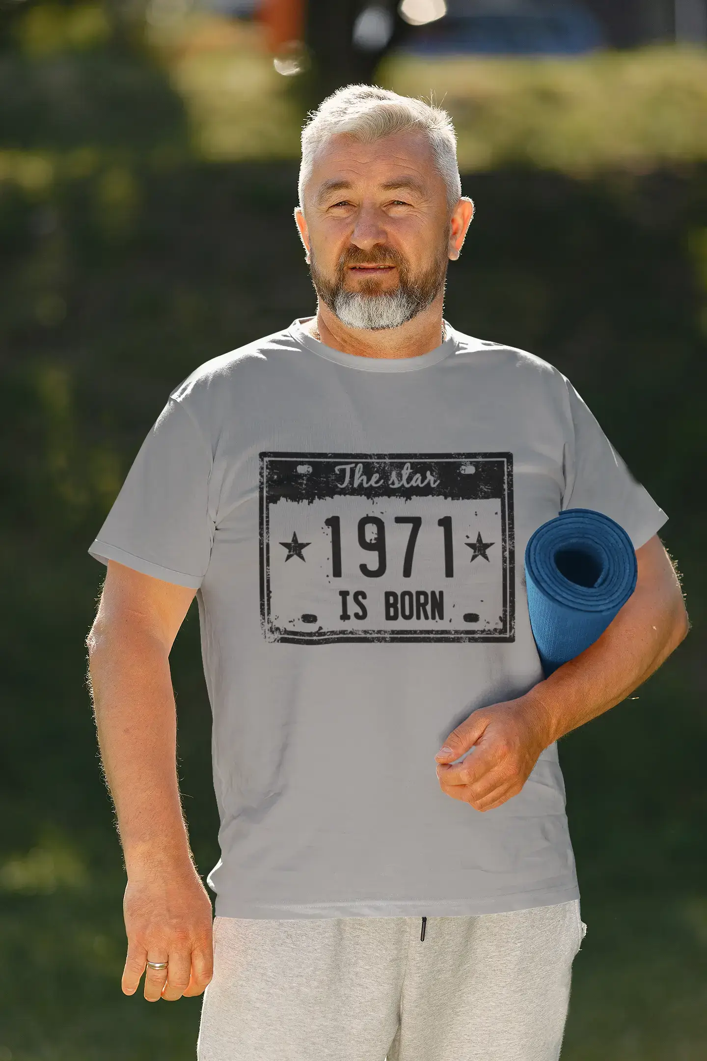 The Star 1971 is Born Men's T-shirt Gris Anniversaire Cadeau 00454