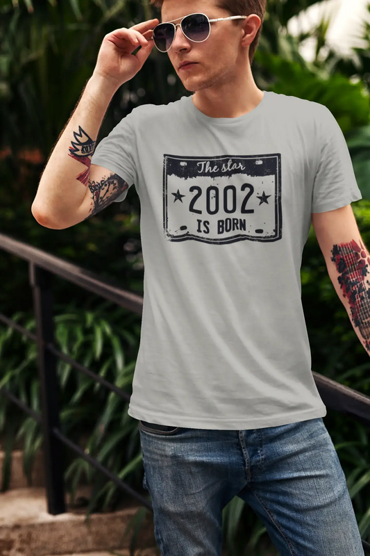 The Star 2002 is Born Men's T-shirt Grey Birthday Gift 00454
