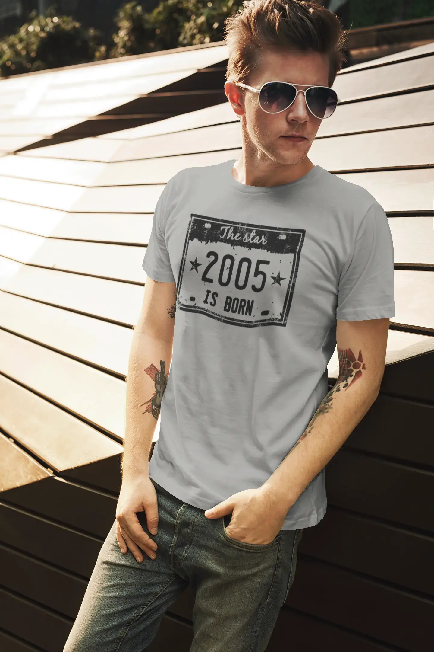 The Star 2005 is Born Men's T-shirt Grey Birthday Gift 00454