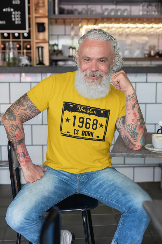 The Star 1968 is Born T-shirt Homme Citron Cadeau d'anniversaire 00456