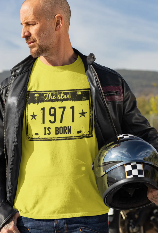 The Star 1971 is Born Men's T-shirt Lemon Birthday Gift 00456