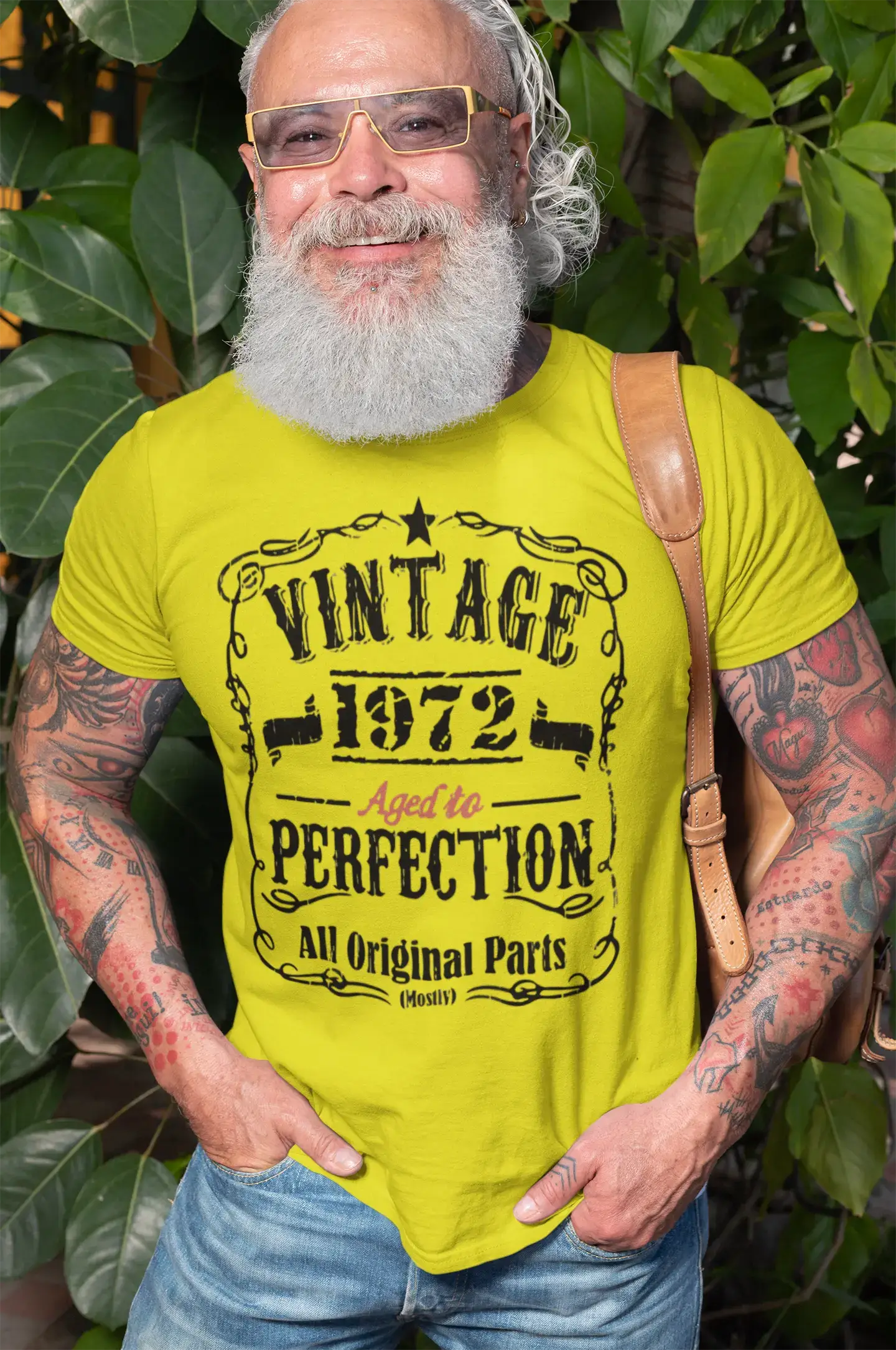 1972 Vintage Aged to Perfection Men's T-shirt Lemon Birthday Gift 00487