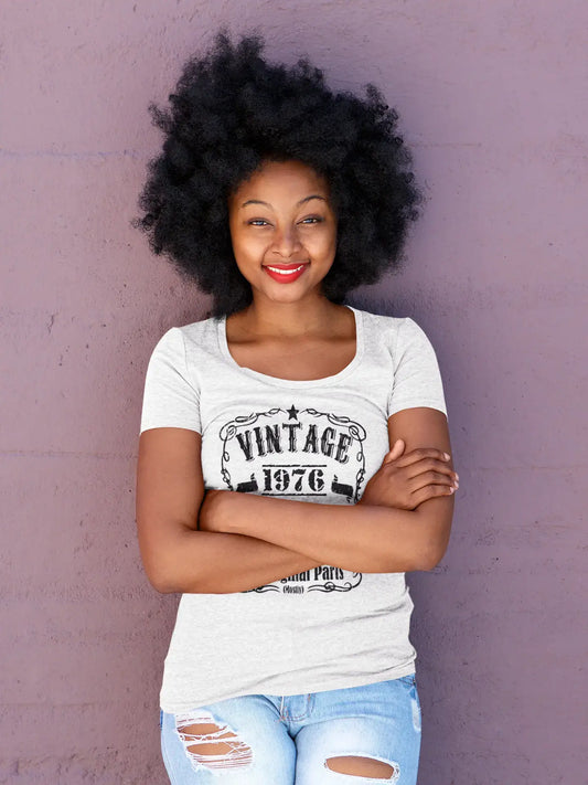 1976 Vintage Aged to Perfection Women's T-shirt White Birthday Gift 00491