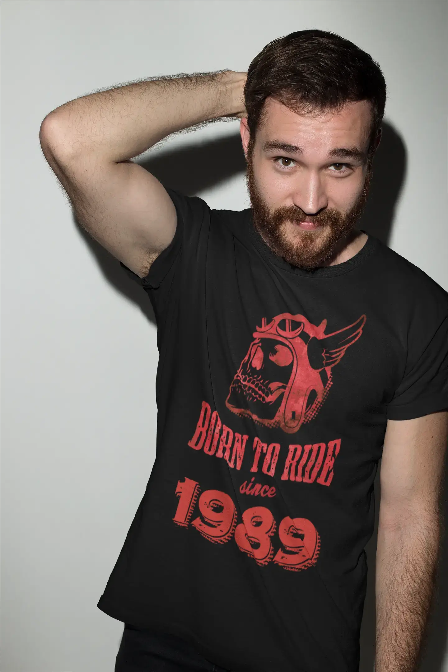 1989, Born to Ride Since 1989 Men's T-shirt Black Birthday Gift 00493
