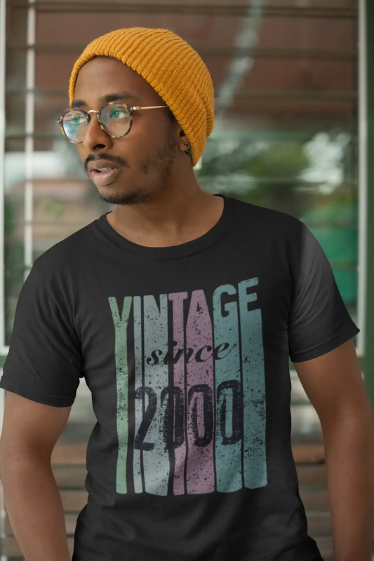 2000, Vintage Since 2000 Men's T-shirt Black Birthday Gift 00502