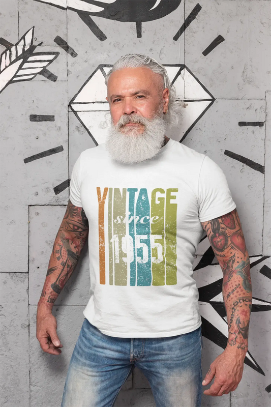 1955, Vintage Since 1955 Men's T-shirt White Birthday Gift 00503
