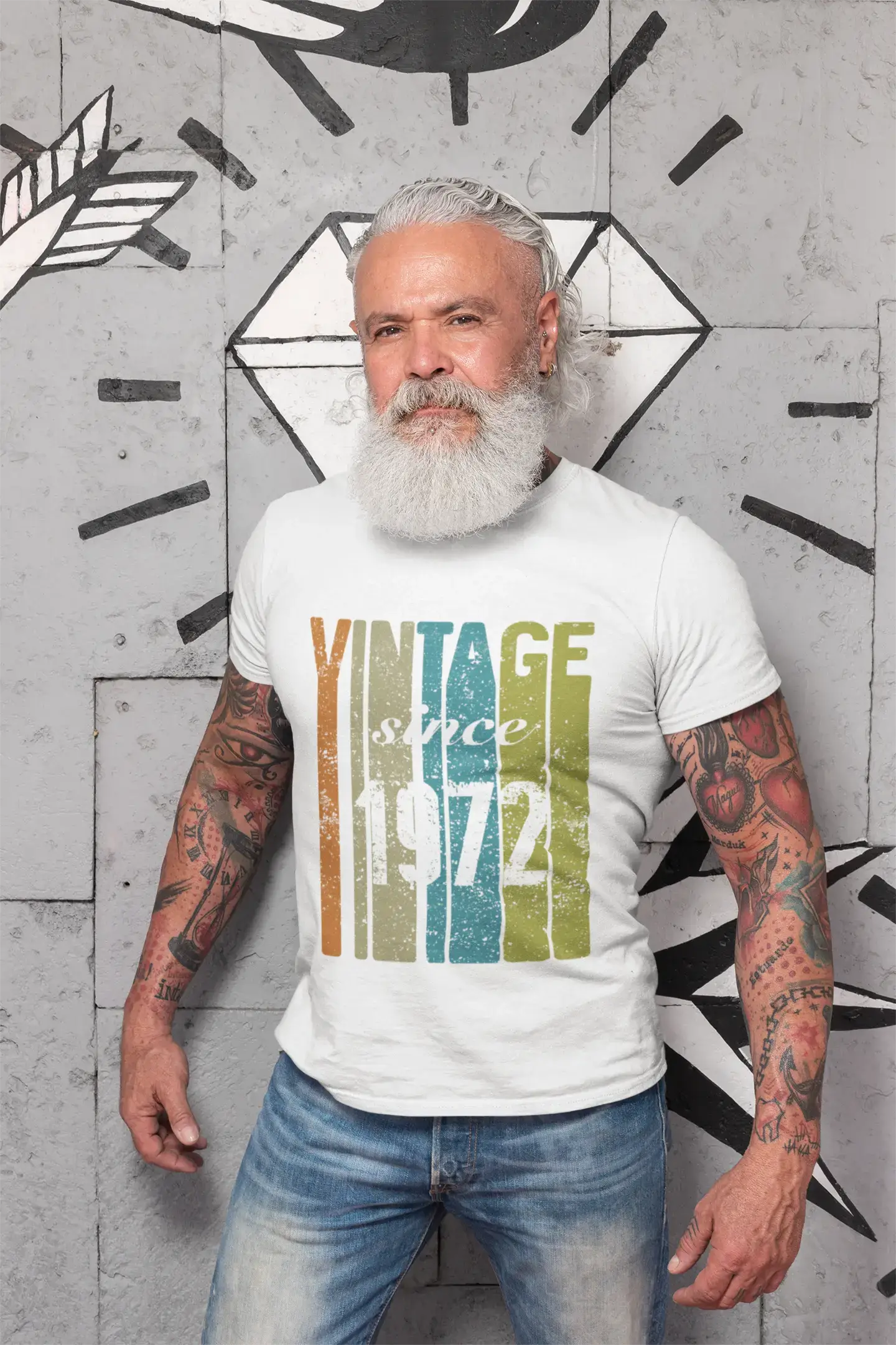 1972, Vintage Since 1972 Men's T-shirt White Birthday Gift 00503