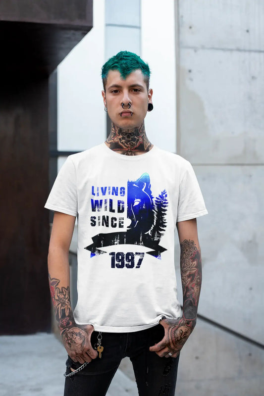 1997, Living Wild Since 1997 Men's T-shirt White Birthday Gift 00508