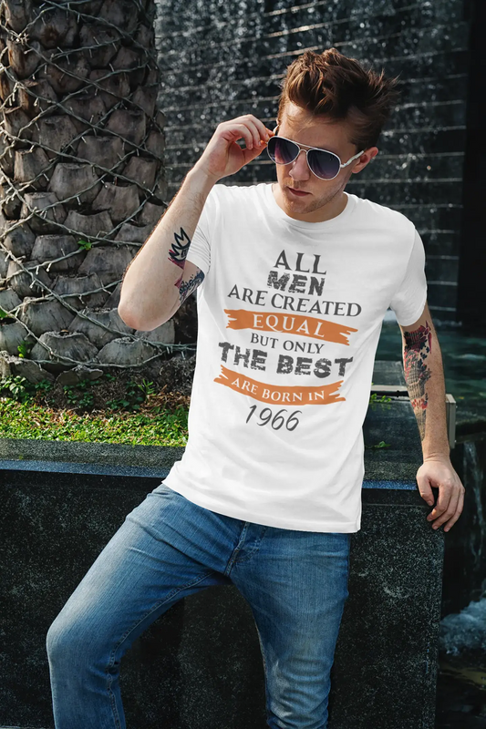 1966, Only the Best are Born in 1966 Men's T-shirt White Birthday Gift 00510