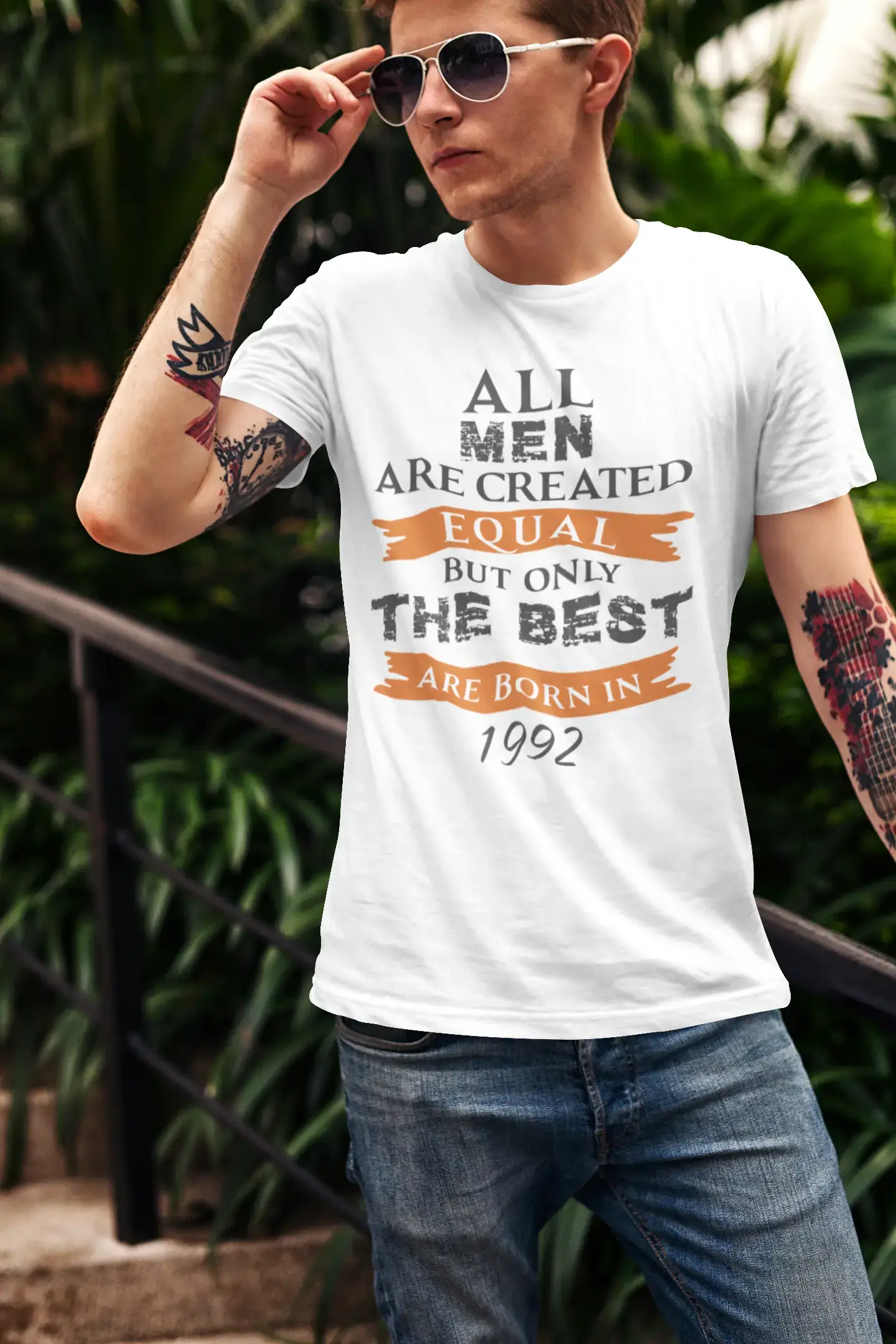 1992, Only the Best are Born in 1992 Men's T-shirt White Birthday Gift 00510