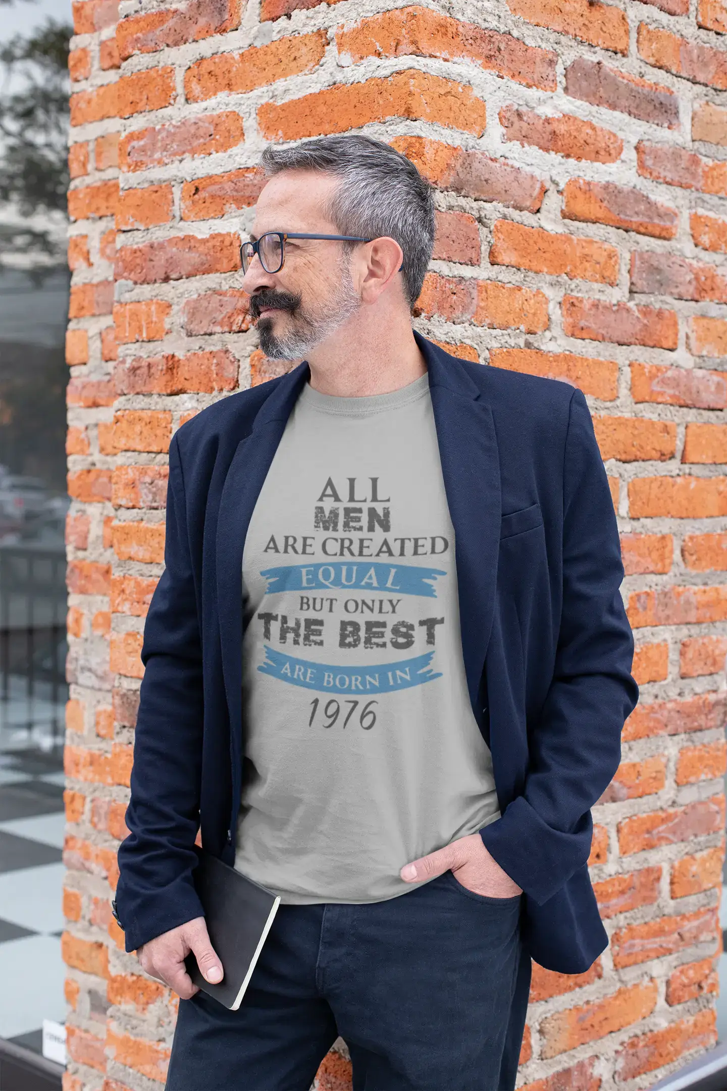 1976, Only the Best are Born in 1976 Men's T-shirt Grey Birthday Gift 00512