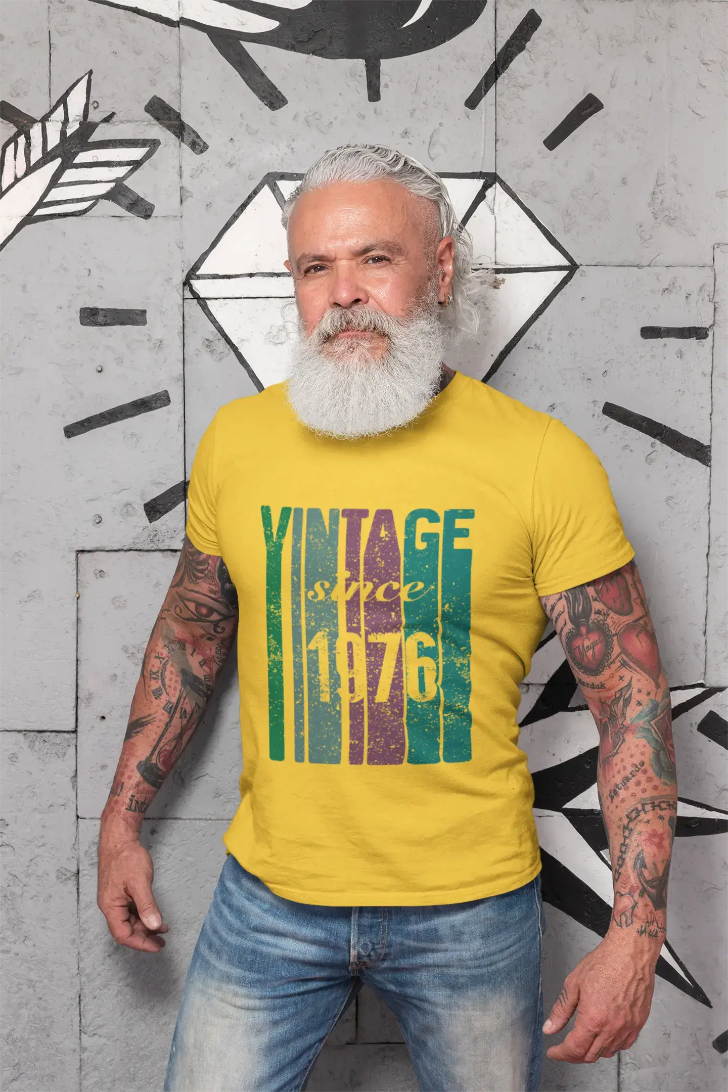 1976, Vintage Since 1976 Men's T-shirt Lemon Birthday Gift 00517