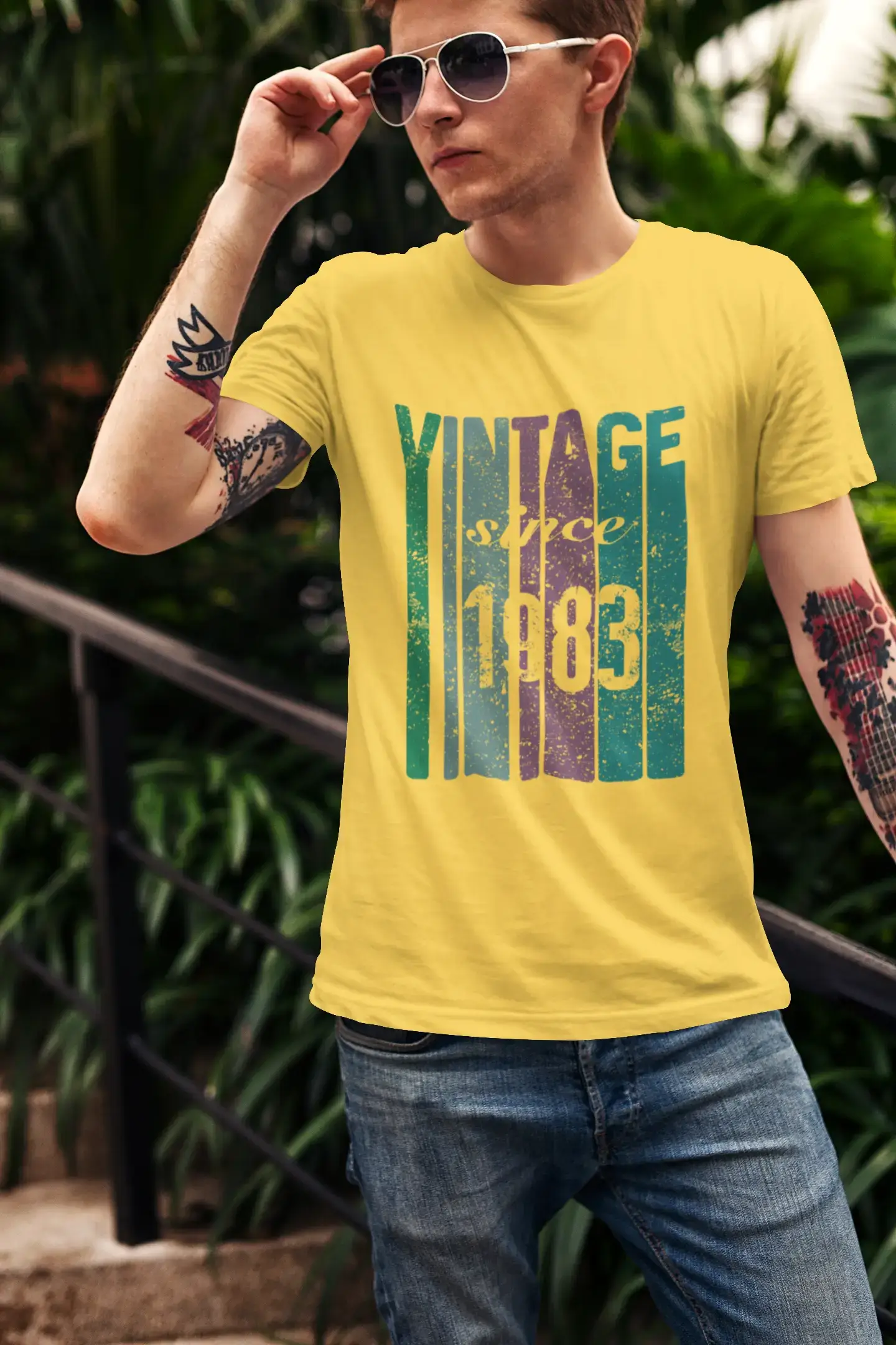 1983, Vintage Since 1983 Men's T-shirt Lemon Birthday Gift 00517