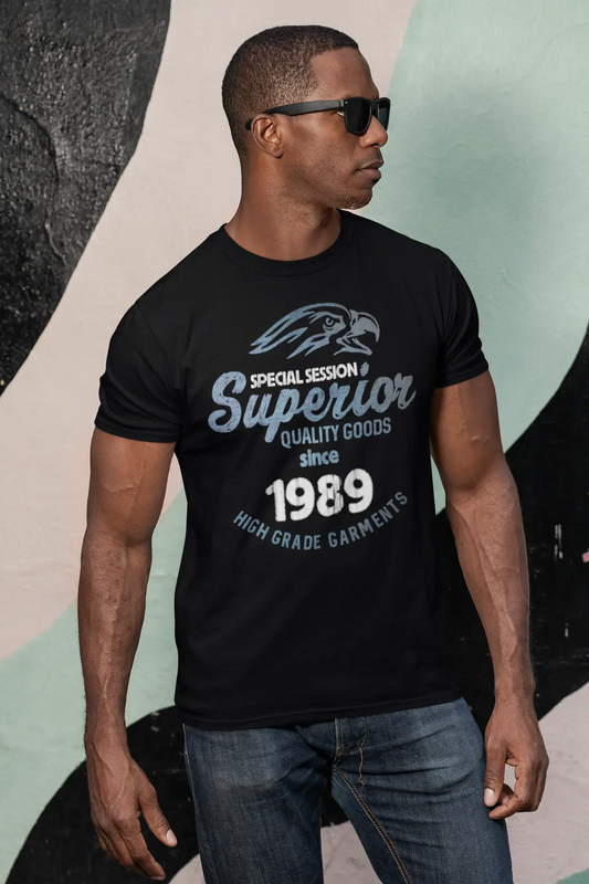 1989, Special Session Superior Since 1989 Men's T-shirt Black Birthday Gift 00523