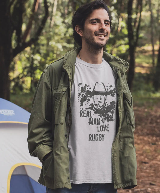 Homme Tee Vintage T Shirt Rugby, Real Men Love Rugby