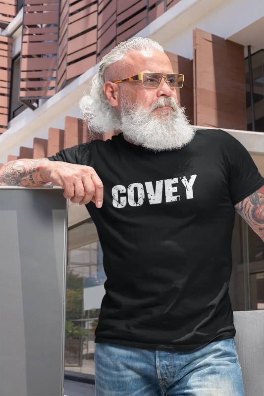 covey Men's Retro T shirt Black Birthday Gift 00553