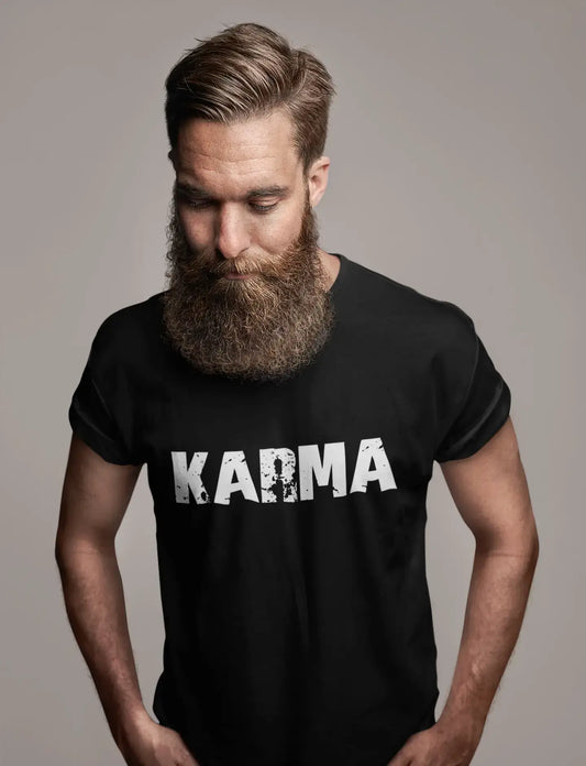 karma Men's Retro T shirt Black Birthday Gift 00553