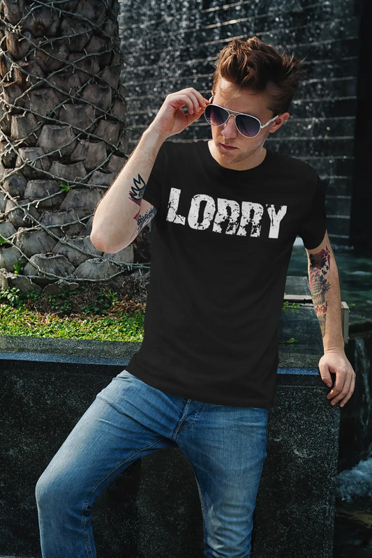 lorry Men's Retro T shirt Black Birthday Gift 00553