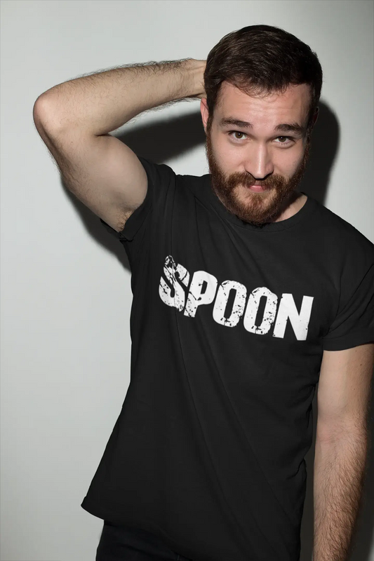 spoon Men's Retro T shirt Black Birthday Gift 00553