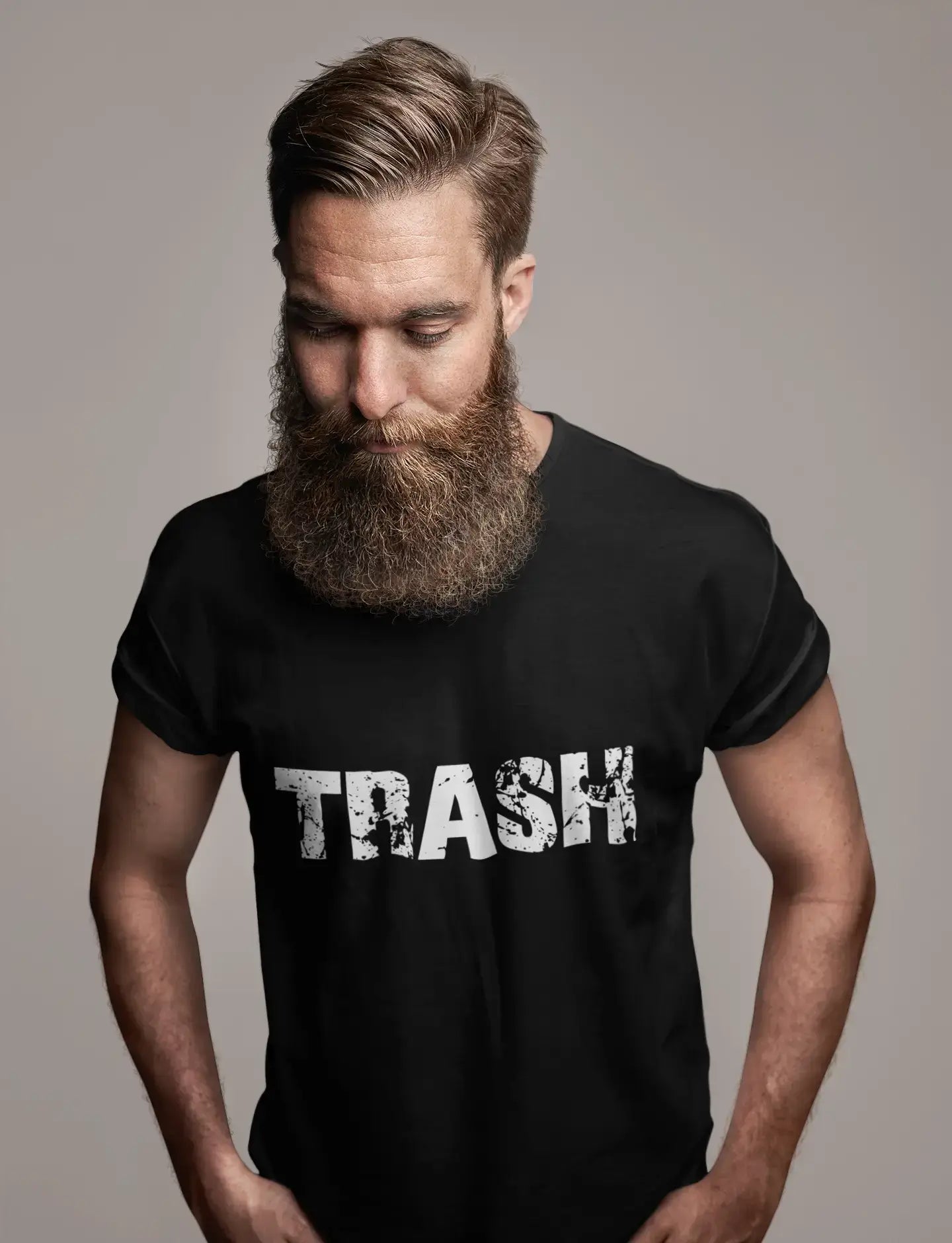 trash Men's Retro T shirt Black Birthday Gift 00553