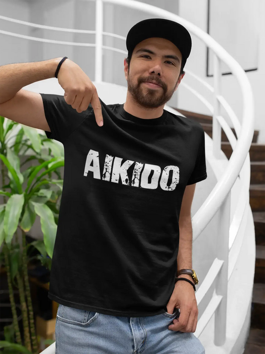 aikido Men's Vintage T shirt Black Birthday Gift 00554