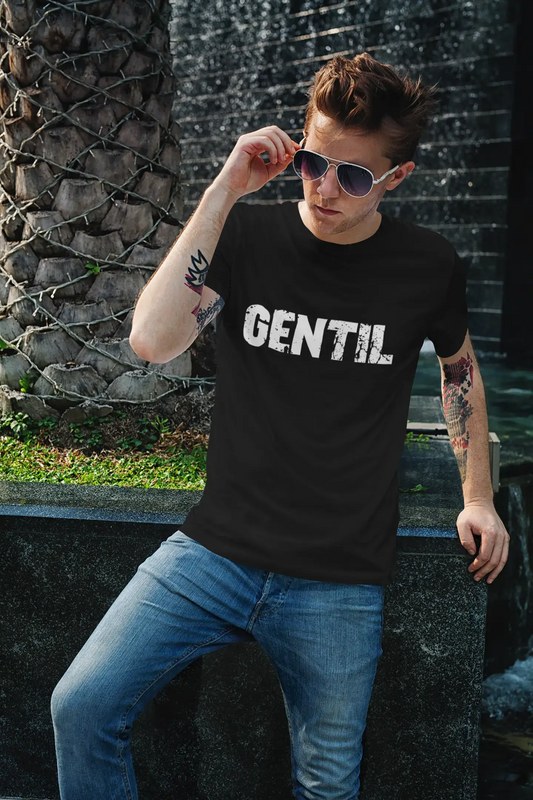 gentil Men's Vintage T shirt Black Birthday Gift 00554
