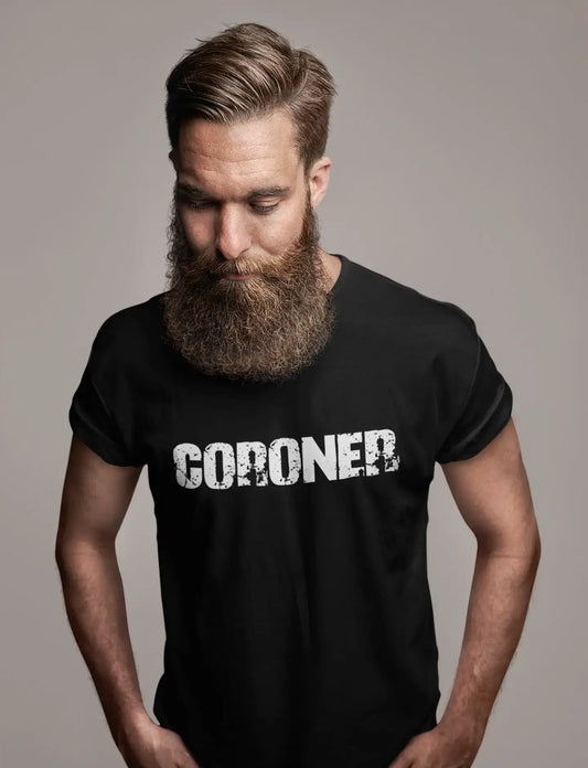 Coroner Herren Vintage T-Shirt Schwarz Geburtstagsgeschenk 00555