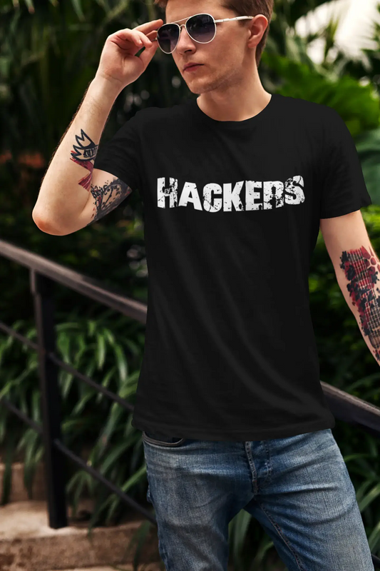 Homme T Shirt Graphique Imprimé Vintage Tee Hackers