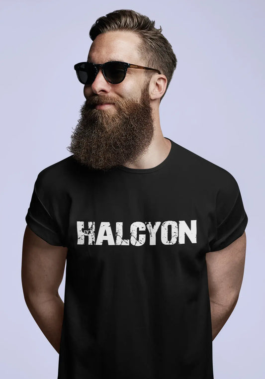 halcyon Men's Vintage T shirt Black Birthday Gift 00555