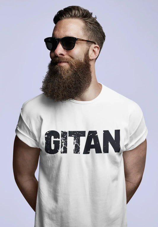 Homme T Shirt Graphique Imprimé Vintage Tee Gitan