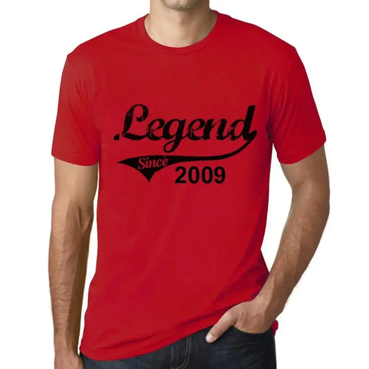 Men's Graphic T-Shirt Legend Since 2009 15th Birthday Anniversary 15 Year Old Gift 2009 Vintage Eco-Friendly Short Sleeve Novelty Tee