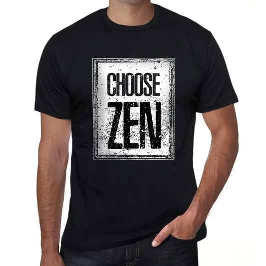 Men's Graphic T-Shirt Choose Zen Eco-Friendly Limited Edition Short Sleeve Tee-Shirt Vintage Birthday Gift Novelty
