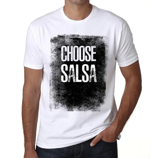 Men's Graphic T-Shirt Choose Salsa Eco-Friendly Limited Edition Short Sleeve Tee-Shirt Vintage Birthday Gift Novelty