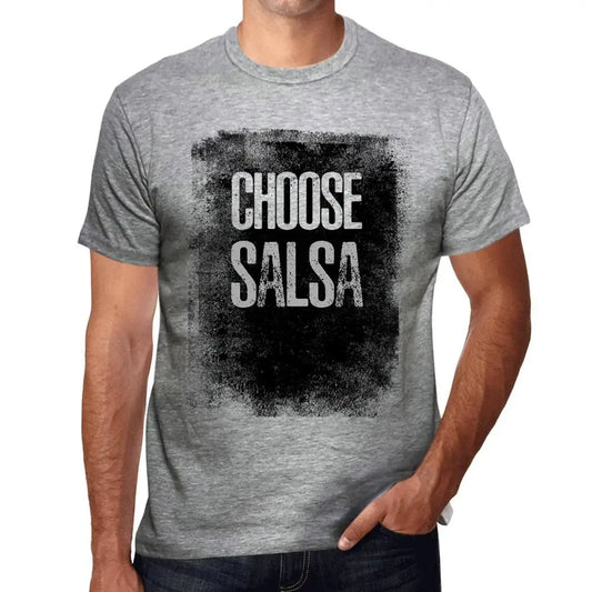 Men's Graphic T-Shirt Choose Salsa Eco-Friendly Limited Edition Short Sleeve Tee-Shirt Vintage Birthday Gift Novelty
