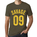 Men's Graphic T-Shirt Savage 09 9th Birthday Anniversary 9 Year Old Gift 2015 Vintage Eco-Friendly Short Sleeve Novelty Tee