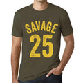 Men's Graphic T-Shirt Savage 25 25th Birthday Anniversary 25 Year Old Gift 1999 Vintage Eco-Friendly Short Sleeve Novelty Tee