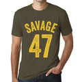 Men's Graphic T-Shirt Savage 47 47th Birthday Anniversary 47 Year Old Gift 1977 Vintage Eco-Friendly Short Sleeve Novelty Tee