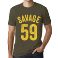 Men's Graphic T-Shirt Savage 59 59th Birthday Anniversary 59 Year Old Gift 1965 Vintage Eco-Friendly Short Sleeve Novelty Tee