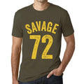 Men's Graphic T-Shirt Savage 72 72nd Birthday Anniversary 72 Year Old Gift 1952 Vintage Eco-Friendly Short Sleeve Novelty Tee
