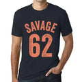 Men's Graphic T-Shirt Savage 62 62nd Birthday Anniversary 62 Year Old Gift 1962 Vintage Eco-Friendly Short Sleeve Novelty Tee