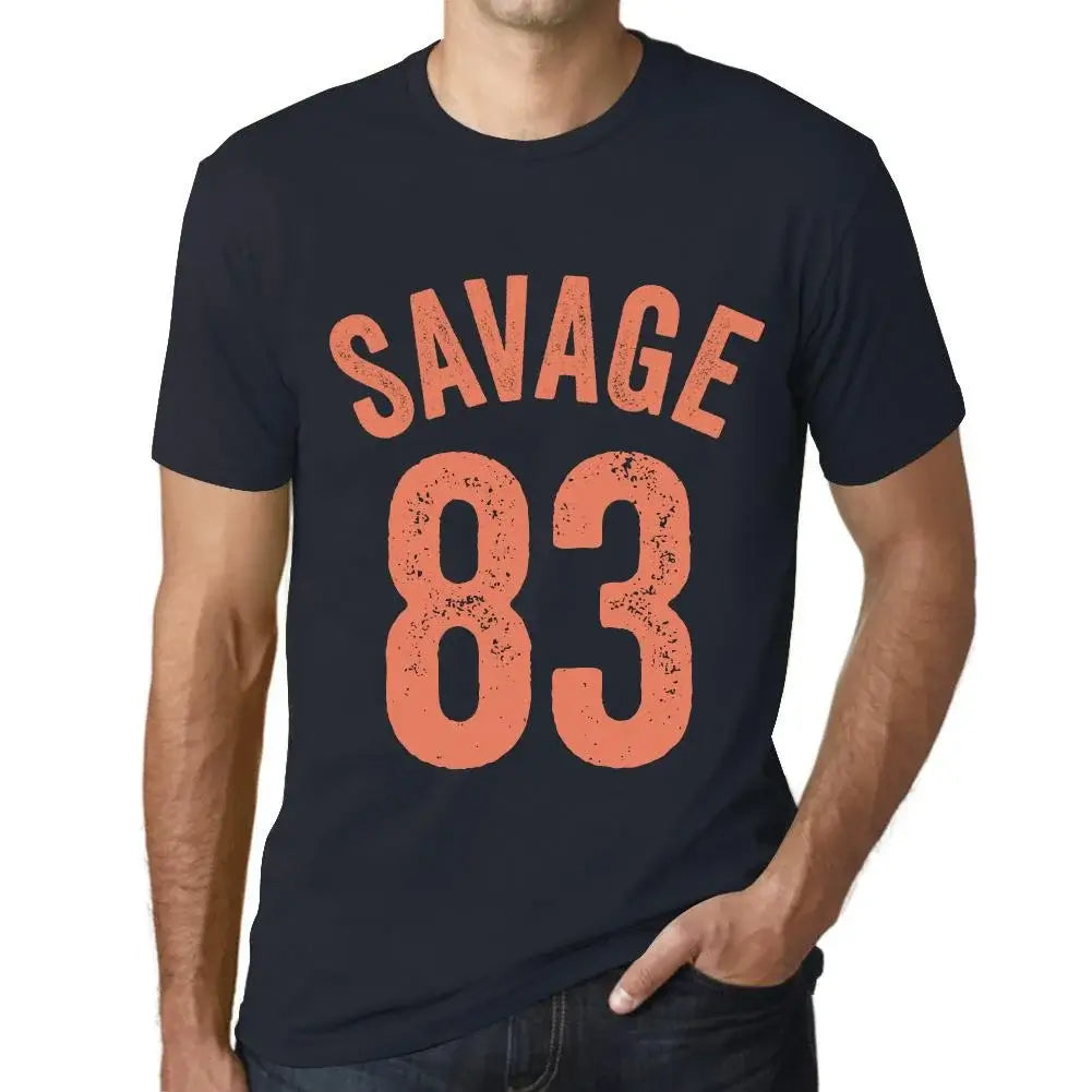 Men's Graphic T-Shirt Savage 83 83rd Birthday Anniversary 83 Year Old Gift 1941 Vintage Eco-Friendly Short Sleeve Novelty Tee