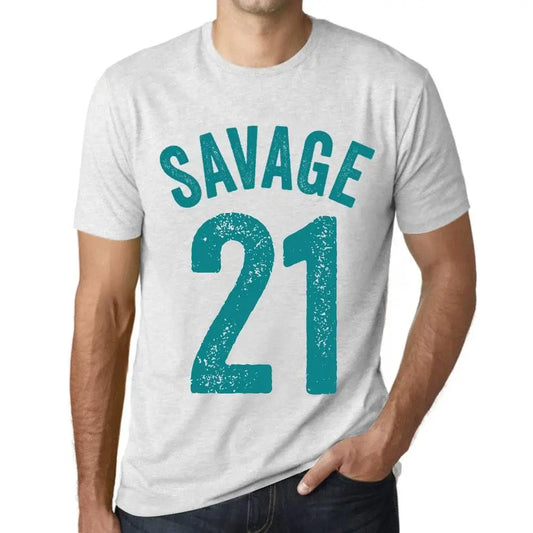 Men's Graphic T-Shirt Savage 21 21st Birthday Anniversary 21 Year Old Gift 2003 Vintage Eco-Friendly Short Sleeve Novelty Tee