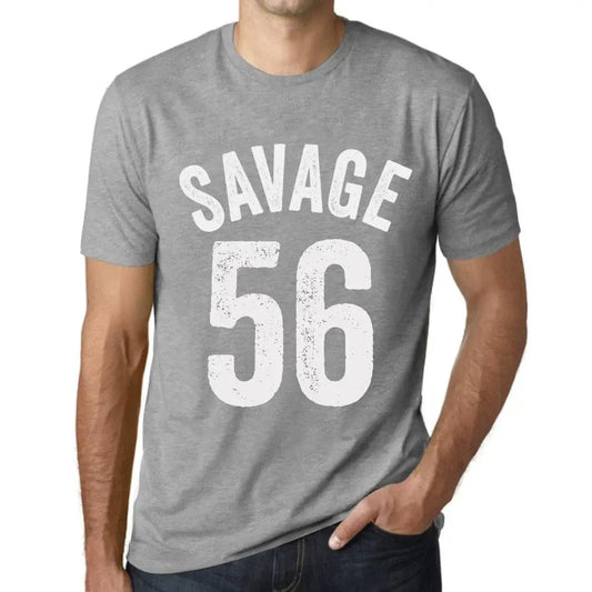 Men's Graphic T-Shirt Savage 56 56th Birthday Anniversary 56 Year Old Gift 1968 Vintage Eco-Friendly Short Sleeve Novelty Tee