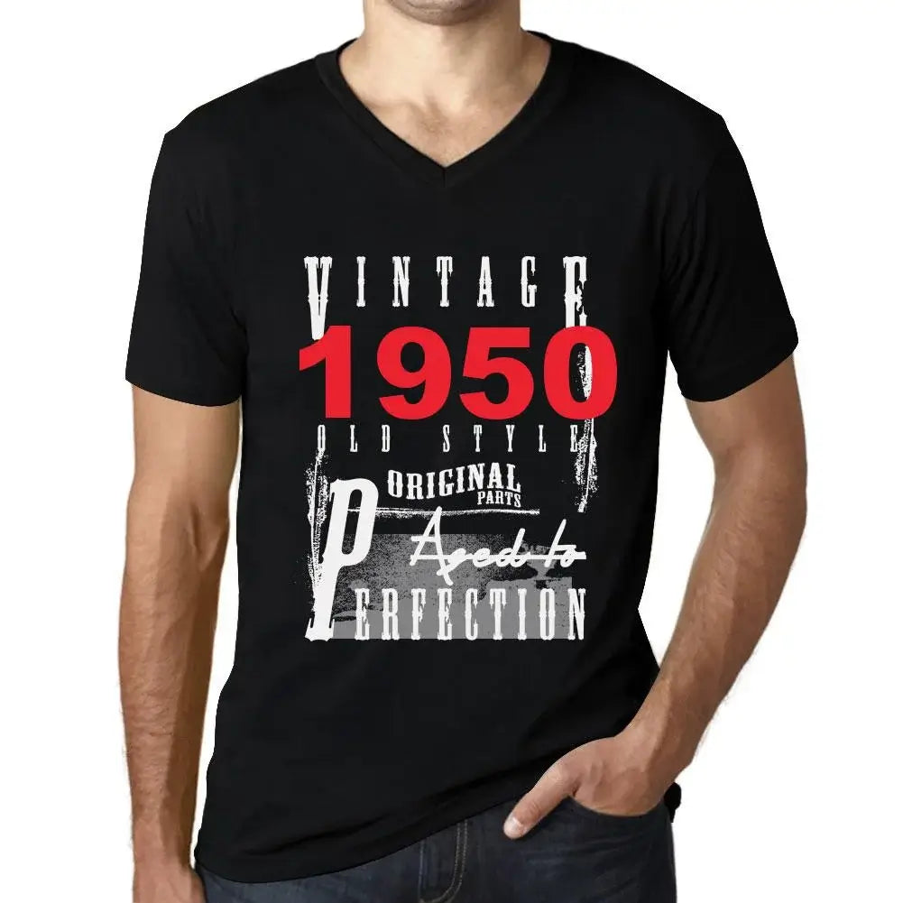 Men's Graphic T-Shirt 1950 À La Perfection 74th Birthday Anniversary 74 Year Old Gift 1950 Vintage Eco-Friendly Short Sleeve Novelty Tee