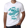 Men's Graphic T-Shirt Stay Free Stay Wild 1989 35th Birthday Anniversary 35 Year Old Gift 1989 Vintage Eco-Friendly Short Sleeve Novelty Tee