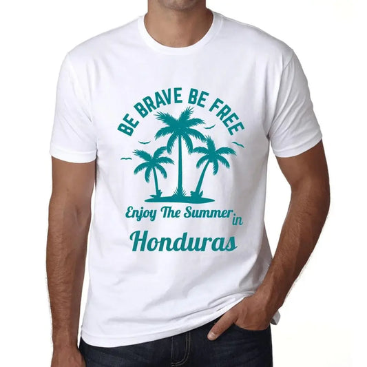 Men's Graphic T-Shirt Be Brave Be Free Enjoy The Summer In Honduras Eco-Friendly Limited Edition Short Sleeve Tee-Shirt Vintage Birthday Gift Novelty