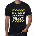Men's Graphic T-Shirt Worlds Okayest Pilot Eco-Friendly Limited Edition Short Sleeve Tee-Shirt Vintage Birthday Gift Novelty