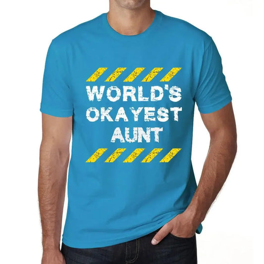 Men's Graphic T-Shirt Worlds Okayest Aunt Eco-Friendly Limited Edition Short Sleeve Tee-Shirt Vintage Birthday Gift Novelty